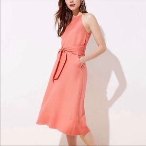 Loft Linen Blend Halter Dress